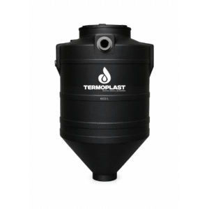 Tanque de agua Termoplast de 600 litros color negro, fabricado en plástico resistente, aislado y duradero