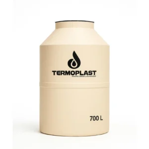 Tanque de agua Termoplast de 700 litros color Arena con logo impreso y tapa superior