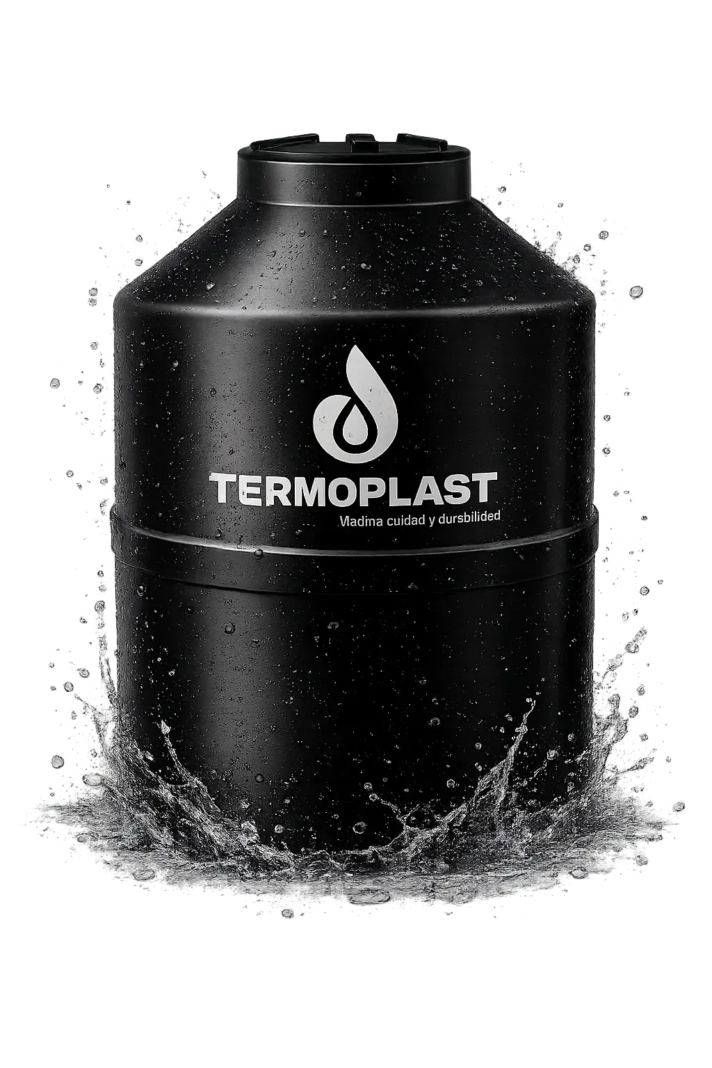 Tanque de agua Termoplast color negro
